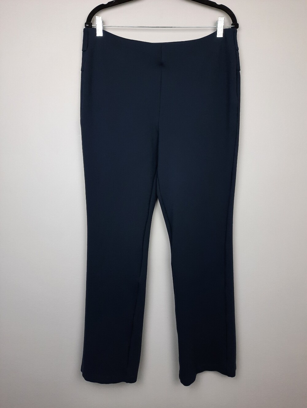 Soft Surroundings Solid Navy Blue Perfect Ponte Pull On Bootcut Pants size Large